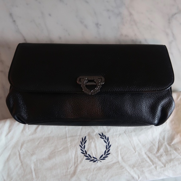 Fred Perry Handbags - Amy Winehouse for Fred Perry Black Leather Clutch